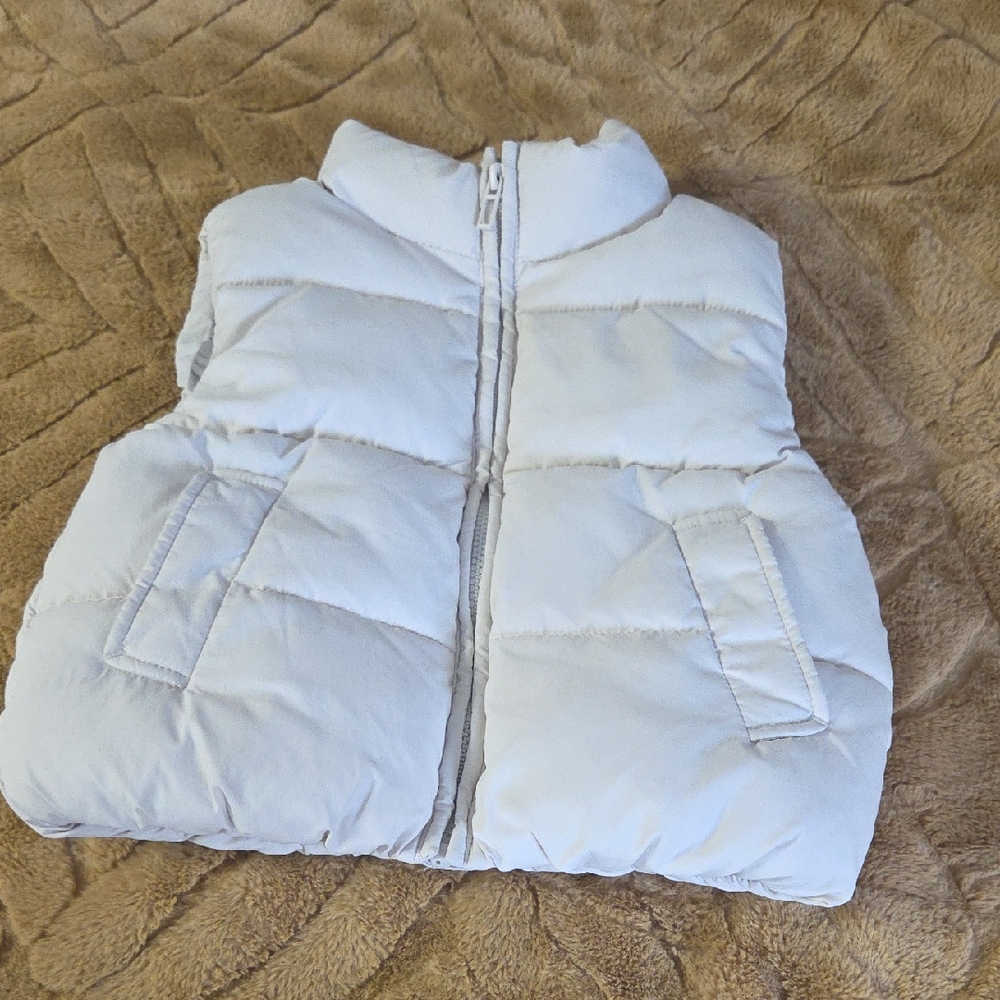 Zara Ivory Quilted Vest
